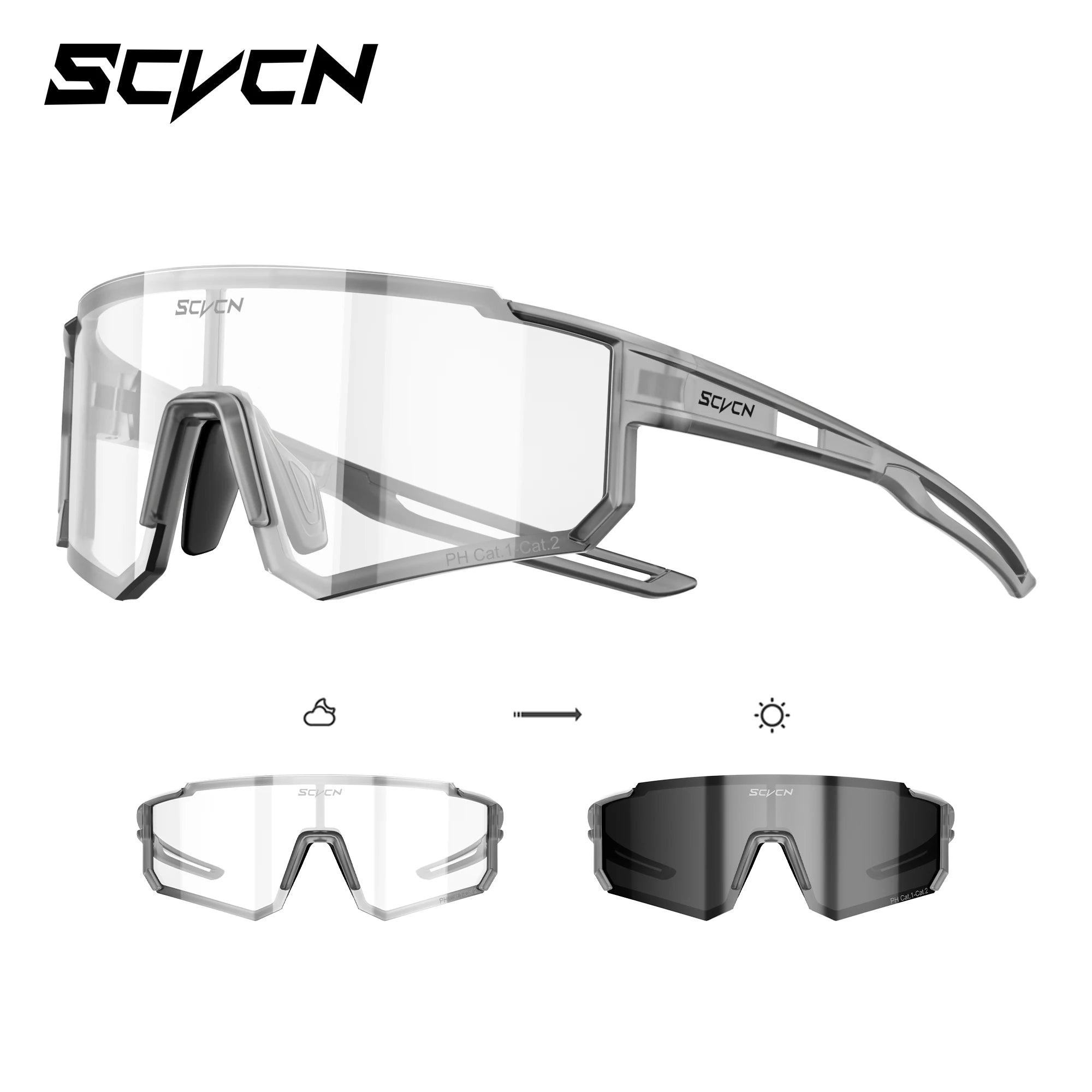 Photochromic Sunglasses Outdoor Sports Bike Cycling Glasses Man MTB Climbing Glasses Women Driving Bicycle Eyewear New