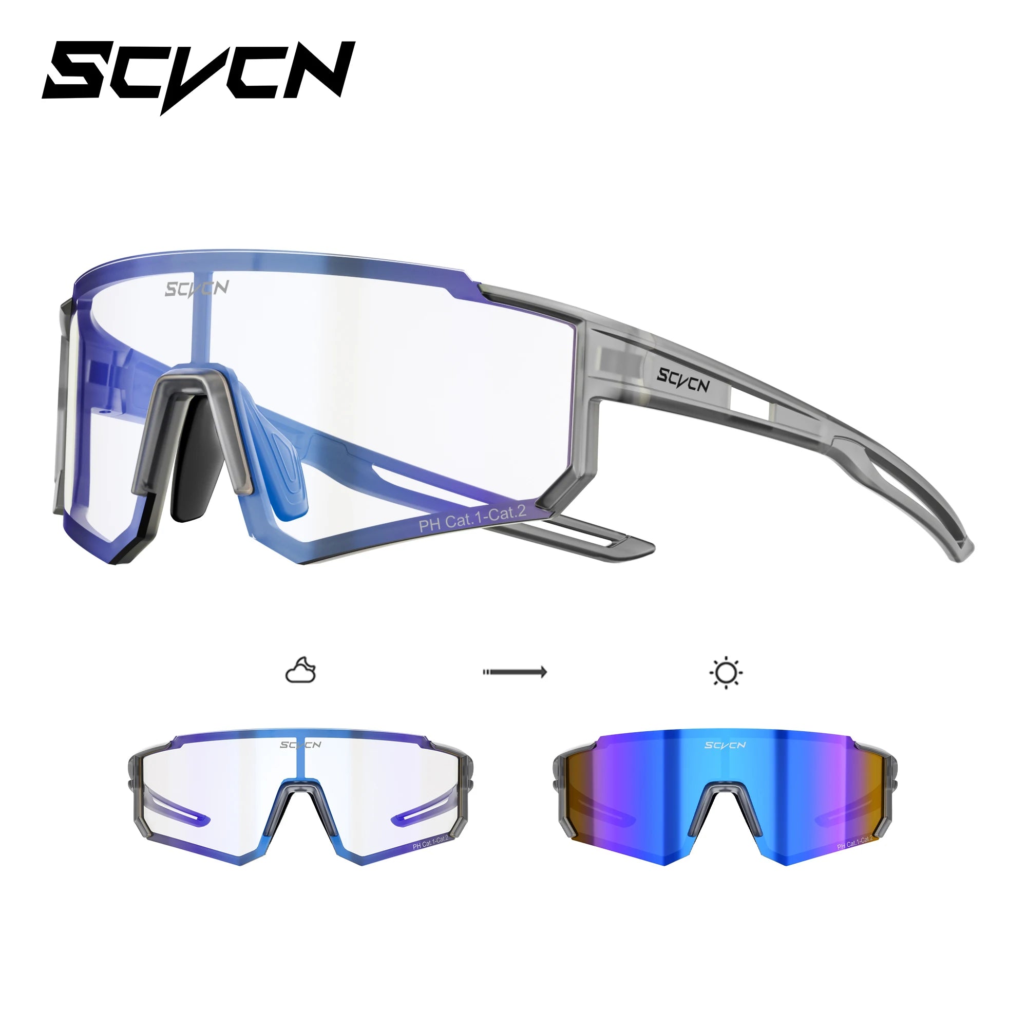 Photochromic Sunglasses Outdoor Sports Bike Cycling Glasses Man MTB Climbing Glasses Women Driving Bicycle Eyewear New