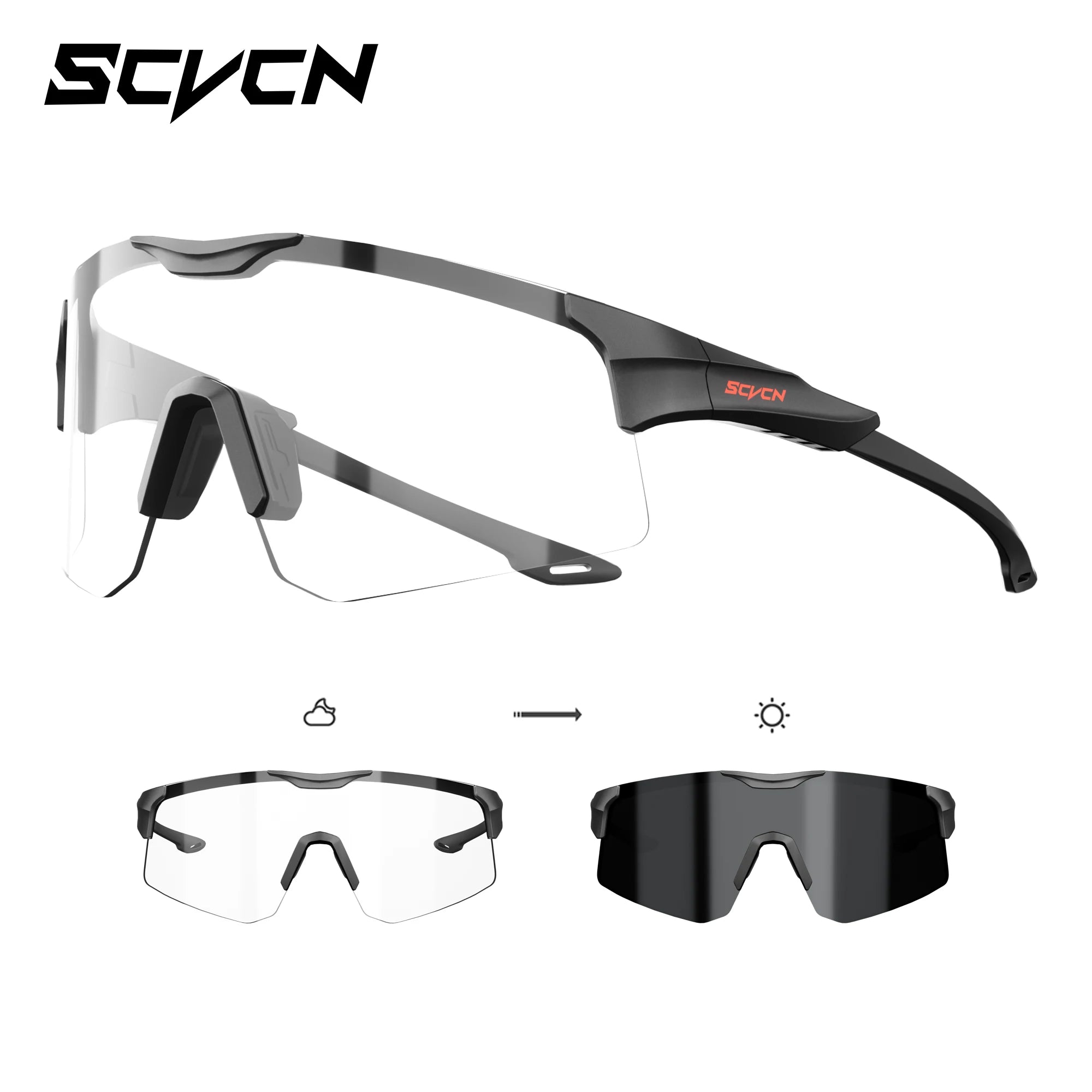 Photochromic Sunglasses Outdoor Sports Bike Cycling Glasses Man MTB Climbing Glasses Women Driving Bicycle Eyewear New