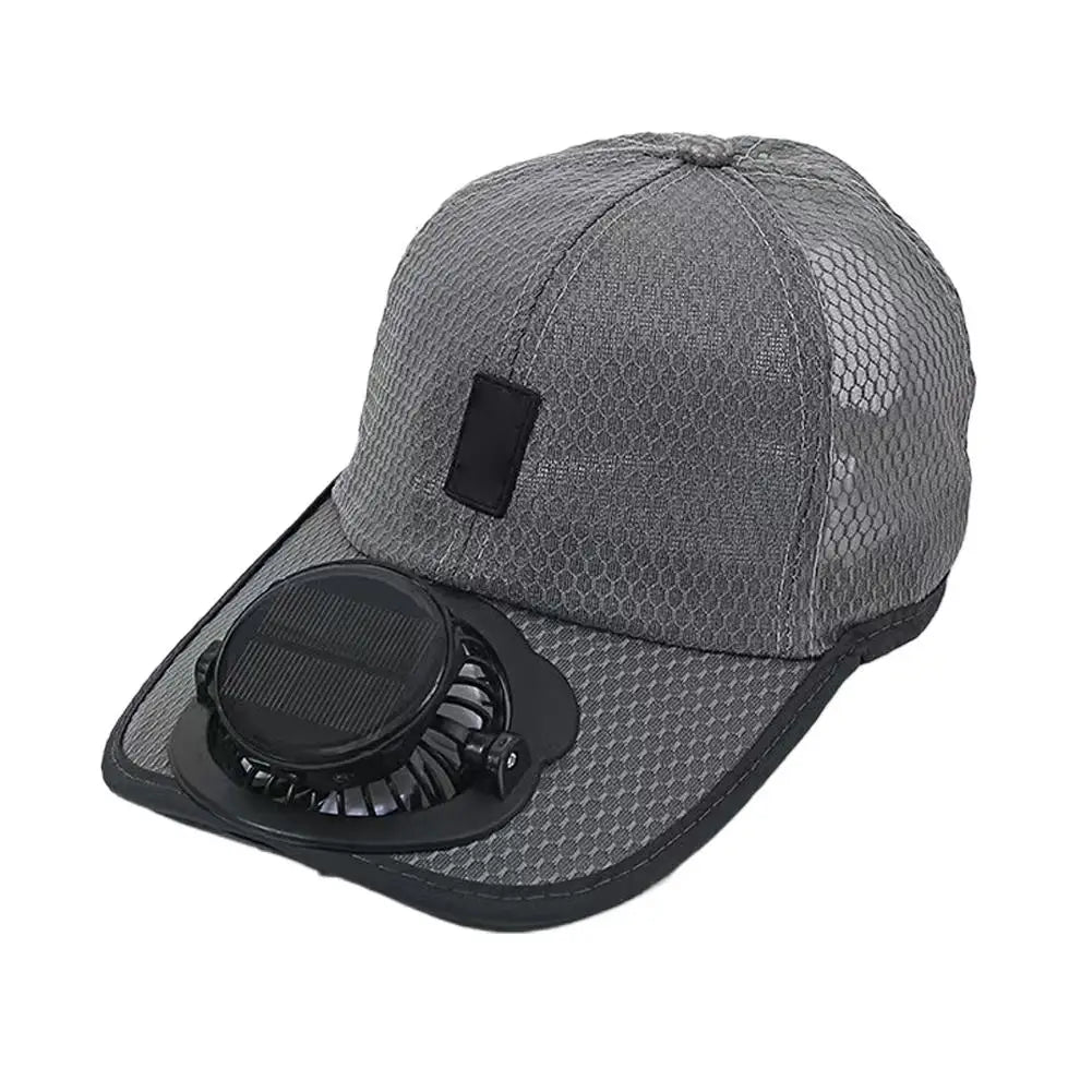 Solar-Powered Cooling Baseball Cap - USB Rechargeable Unisex Sun Protection Hat for Summer Adventures