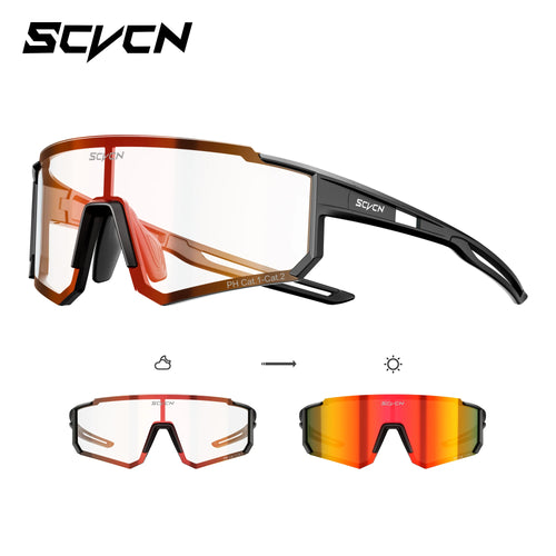 Photochromic Sunglasses Outdoor Sports Bike Cycling Glasses Man MTB Climbing Glasses Women Driving Bicycle Eyewear New