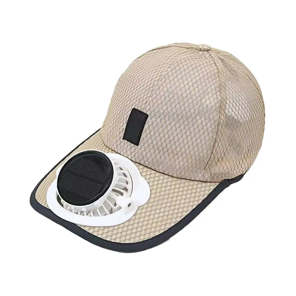 Solar-Powered Cooling Baseball Cap - USB Rechargeable Unisex Sun Protection Hat for Summer Adventures