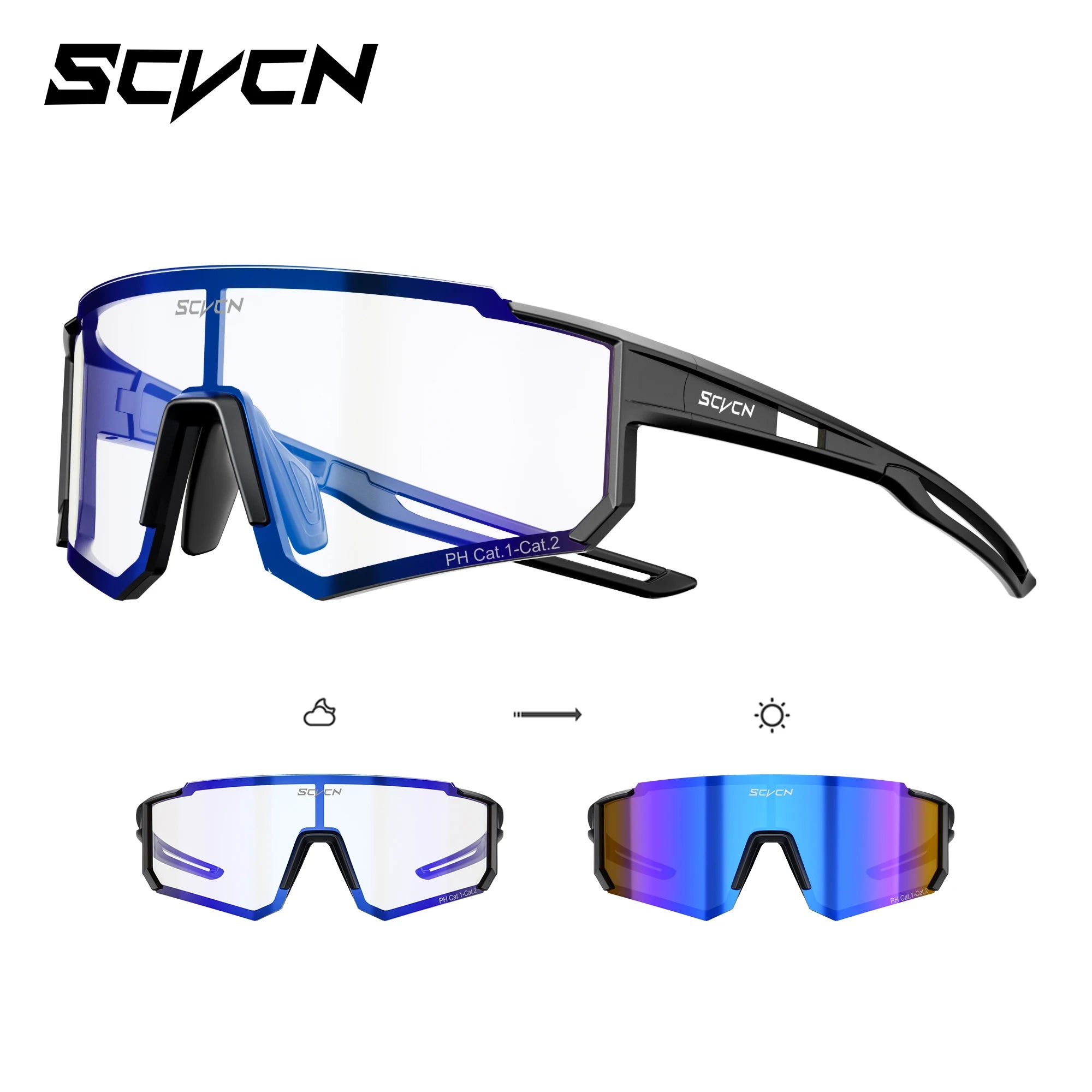 Photochromic Sunglasses Outdoor Sports Bike Cycling Glasses Man MTB Climbing Glasses Women Driving Bicycle Eyewear New