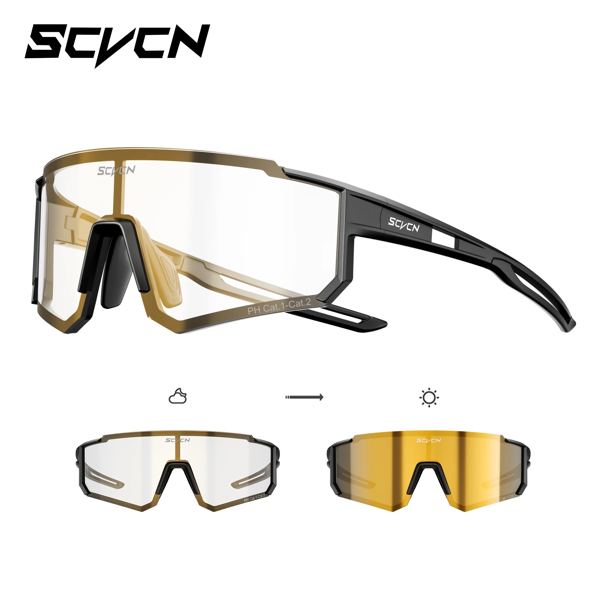 Photochromic Sunglasses Outdoor Sports Bike Cycling Glasses Man MTB Climbing Glasses Women Driving Bicycle Eyewear New