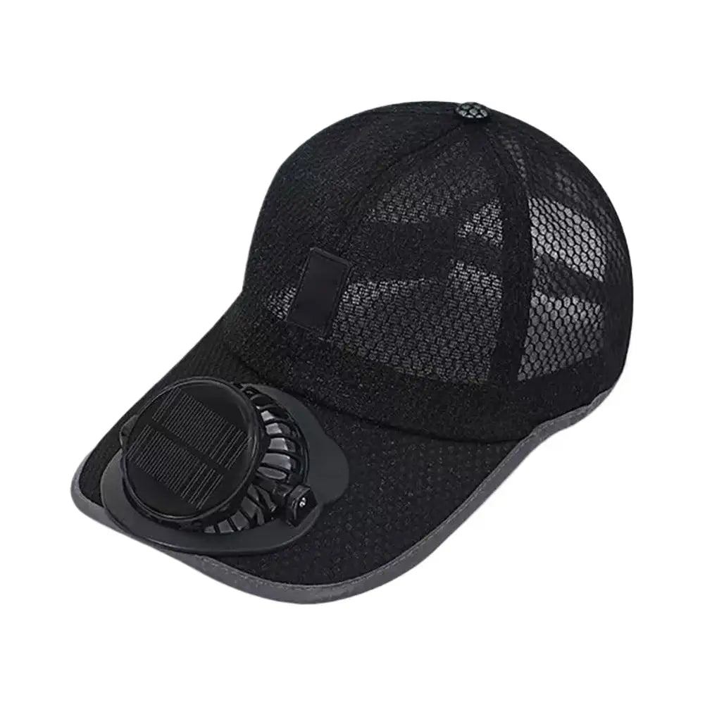 Solar-Powered Cooling Baseball Cap - USB Rechargeable Unisex Sun Protection Hat for Summer Adventures