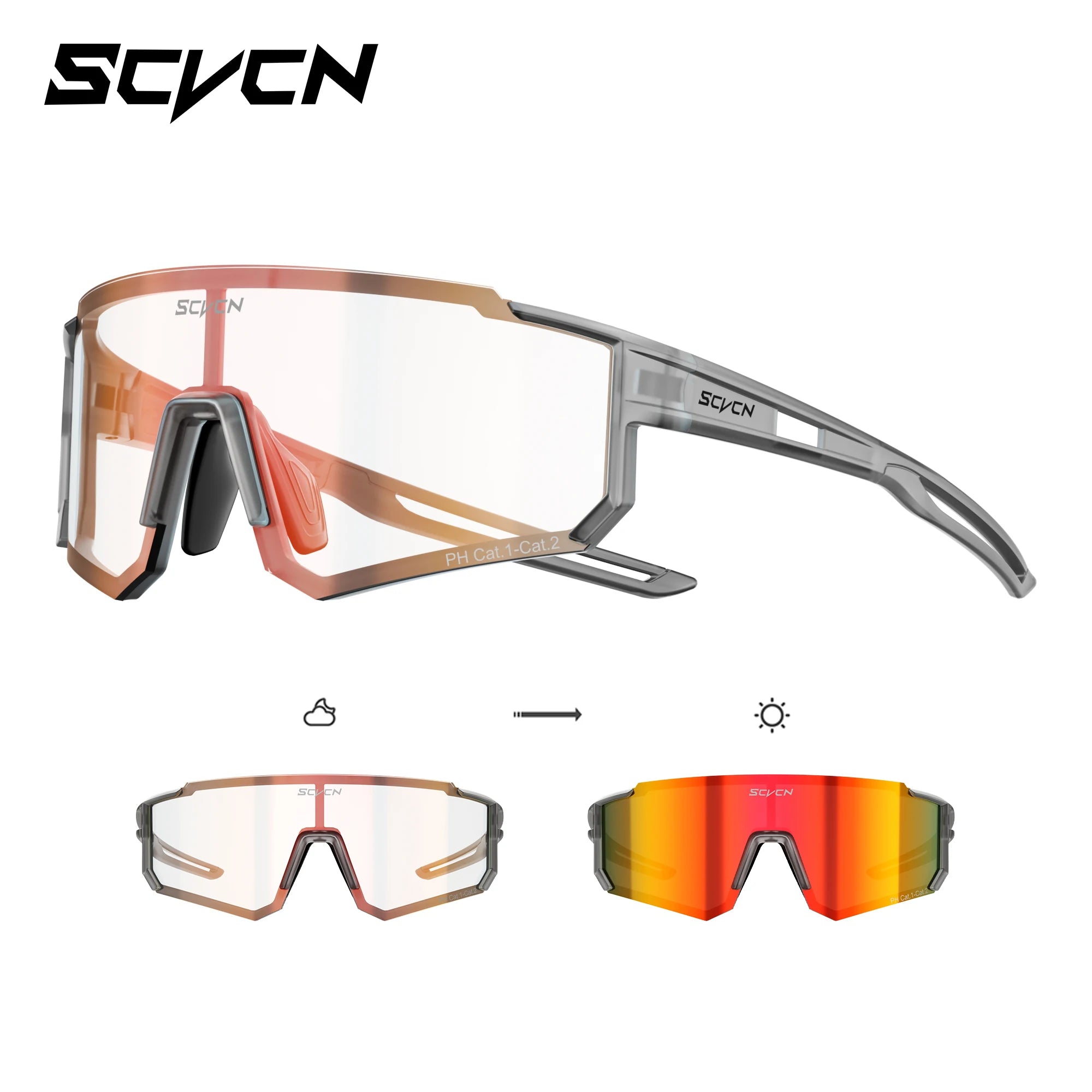 Photochromic Sunglasses Outdoor Sports Bike Cycling Glasses Man MTB Climbing Glasses Women Driving Bicycle Eyewear New