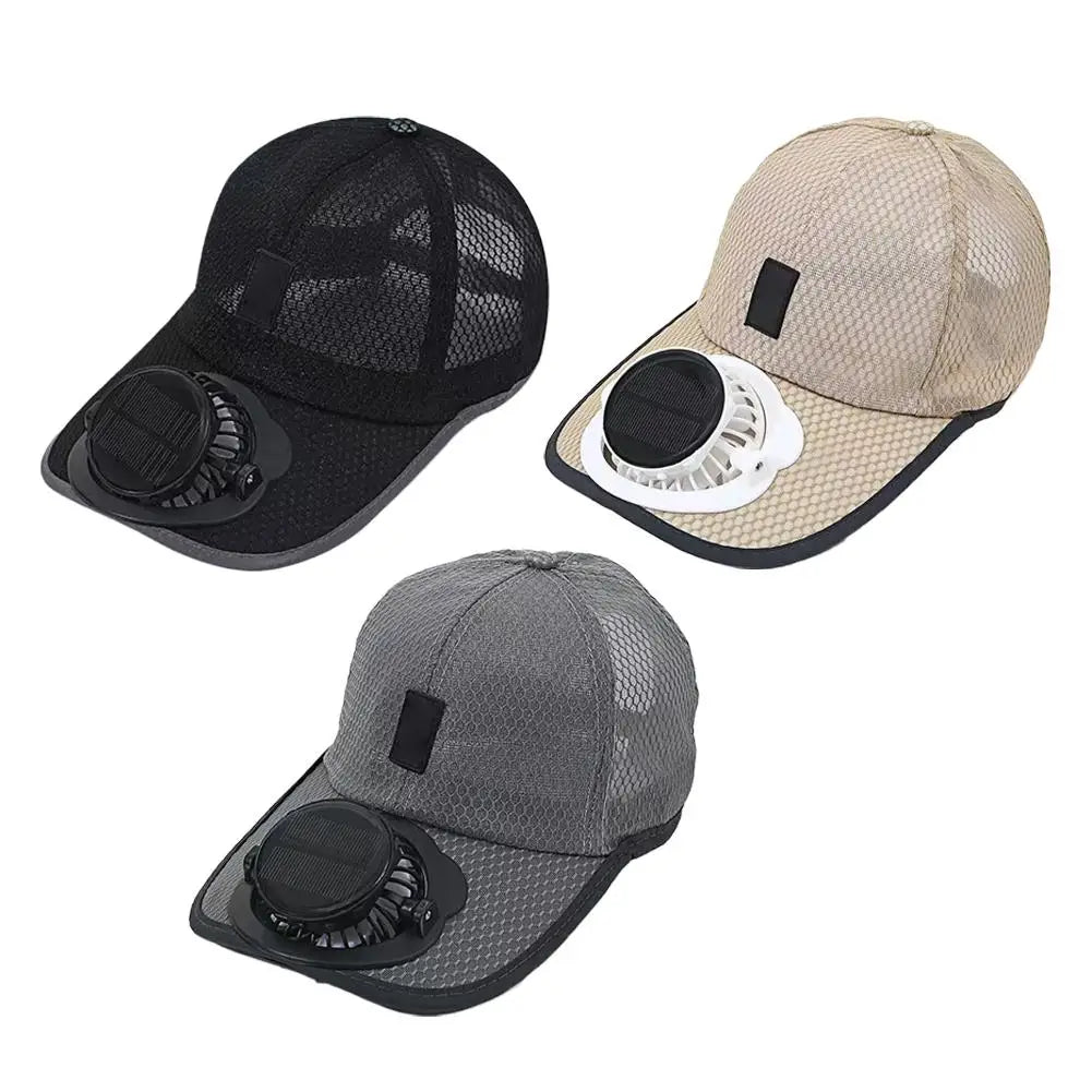 Solar-Powered Cooling Baseball Cap - USB Rechargeable Unisex Sun Protection Hat for Summer Adventures